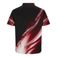 thumbnail image 3 of Blusa de Manga Corta, Impresión Casual Suéter Cuello de Soporte de la Moda Superior Hecha de Poliéster para los Hombres de Verano de Uso Diario, Mangas de Mano para los Hombres, 3 of 4