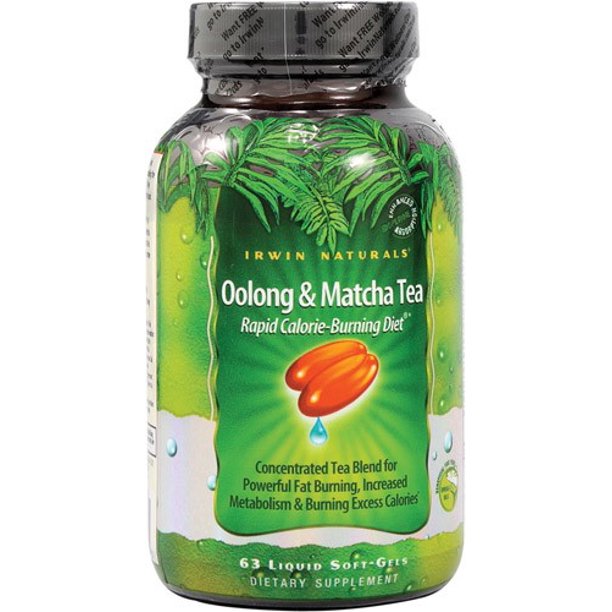 Irwin Naturals Oolong & Matcha Tea EGCG CalorieBurning Diet, 63 Ct
