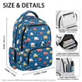 thumbnail image 7 of KUIFORTI Red Car Print Boys Backpack Kids School Bag Durable Polyester with Side Pockets Adjustable Straps Back to School Gifts, 7 of 7