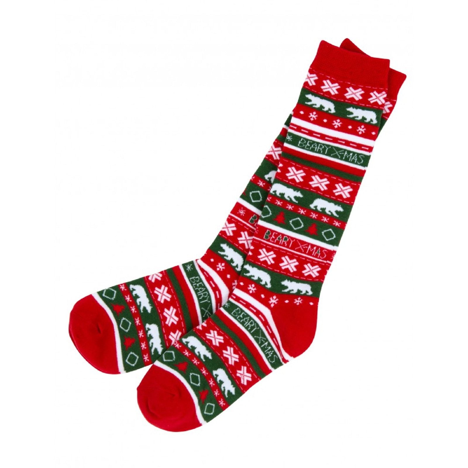 BEARY XMAS HATLEY CHRISTMAS WOMENS KNEE HIGH SOCKS