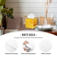 thumbnail image 3 of KLL Yellow Lemon Print Tissue Box Cover,Leather Tissue Holder Square Facial Tissue Case Facial Paper Organizer Dispenser for Bathroom, Vanity Countertop, 3 of 7