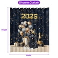 thumbnail image 5 of Happy New Year Scottish Terrier Welcome 2025 Balloon Firework Party Shower Curtain Scottie Dog Lover Gifts Waterproof Bathroom Bathtub Curtain - 01014, 5 of 5