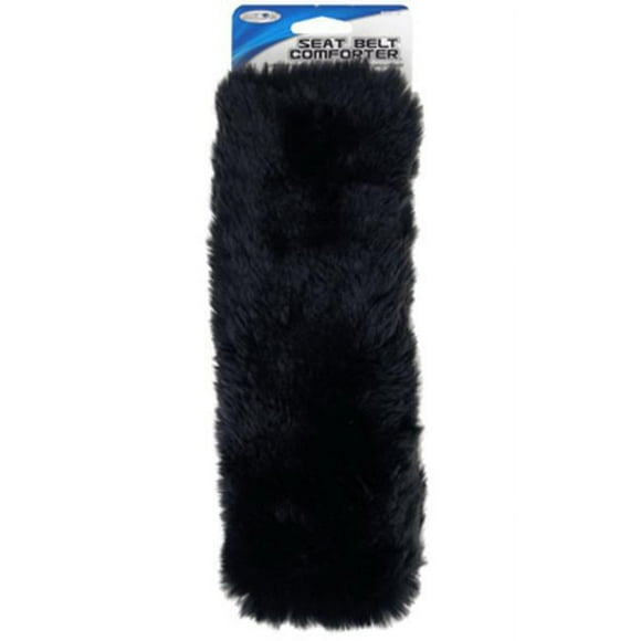 Unique Accessories 50080 Simulated Sheepskin Comforter Seat Belt- Black