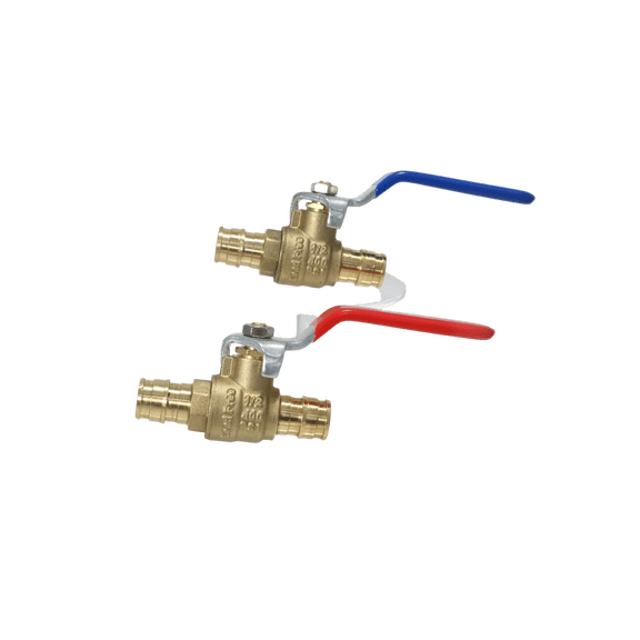 4 Pcs XFITTING Pex A 1/2 Inch x 1/2 Inch Ball Hot & Cold (Red & Blue), 29-5-1&2=4