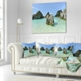 thumbnail image 2 of Designart Horseshoe Bay Cove Bermuda - Oversized Beach Throw Pillow - 16x16, 2 of 4