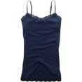 thumbnail image 1 of Aeropostale Womens Solid Classic Lace Cami Tank Top, azul, mediano, 1 of 1