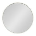 thumbnail image 2 of Kate and Laurel Travis Round Wood Wall Mirror, 25.6" Diameter, White, Modern Wall Décor Accent, 2 of 5