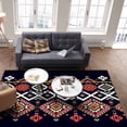 thumbnail image 4 of Area Rugs Indoor Non-Slip Rectangle Rug 5x7 Ft Aztec Geometric Pattern Tribal Vintage Rug Rubber Backing Floor Mats Non Shedding Home Decor Carpet for Entryway Living Room, 4 of 8