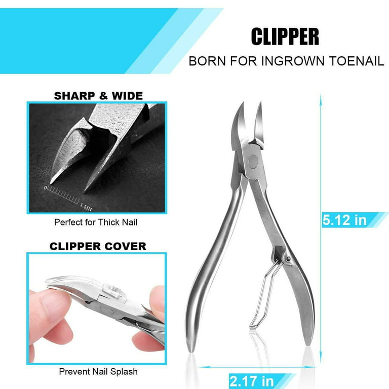 Splash Proof Large Household Professional Nail Clipper Stainless Steel  Durable