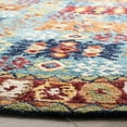thumbnail image 4 of SAFAVIEH Aspen Cindra Southwestern Wool Area Rug, Blue/Red, 5' x 5' Round, 4 of 6