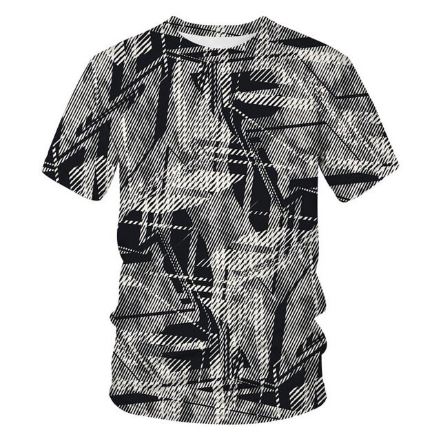 2024 T Shirte 3d Retro Printing Crew Neck Clothing Unisex Top