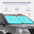 thumbnail image 4 of Balery Turquoise Wooden Parasol para parabrisas de coche de 2 piezas | Parasol plegable para parabrisas delantero de coche para la mayoría de sedanes-Small, 4 of 6