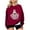 Red-Halloween Shirts, variant on Jsaierl Women's Halloween Sweatshirts Spooky Pumpkin Ghost Print Sweatshirt Trendy Crewneck T-shirt Long Sleeve Dressy Casual Pullover Tops Halloween Party Supplies