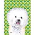 thumbnail image 1 of 15 x 15 Po. Bichon Frise Drapeau de Jardin Portrait Trèfle de la Saint-Patrick, 1 of 1