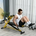 thumbnail image 2 of Soozier Adjustable Weight Bench Roman Chair Exercise Training Multi-Functional Hyper Extension Bench Dumbbell Bench Ab Sit up Decline Flat Black and Yellow, 2 of 10