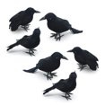 thumbnail image 3 of Opvise 1 Set Feathered Crow Statue Handmade Realistic Looking Foam Fake Crow Ornament E, 3 of 8