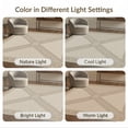 thumbnail image 7 of ODIKA 4'x6' Beige Ivory Geometric Cross Tufted Washable Area Rug Ornate Medallion Center Motif With Intricate Diamond Lattice Sections for Bedroom, Reading Nook, Pet Friendly & Non-Shedding, 7 of 7