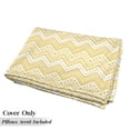 thumbnail image 5 of Yellow Chevron Floor Pillow Lounger Cover, Hand Drawn Aztec Pattern Primitive Clan Motif with Dashed Lines Artwork, Nap Mat Printed Fabric Case for 5 Pillows, 88" x 27", Mustard White, by Ambesonne, 5 of 5