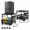 Black Outlet, variant on 21x21 Inch Mini Fridge Stand with Storage, Black Heavy Duty Cart with Lockable Wheels for Home, Office, Dorm