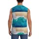 thumbnail image 4 of Fotbe Beach Men's Camiseta sin Mangas Estampada para Hombres, Playera Casual para Gimnasio, Entrenamiento, Playa-Large, 4 of 7