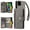 Gray, variant on Case for Google Pixel 4XL Magnetic Leather Zipper Wallet Cover Card Holder