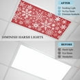 thumbnail image 3 of Winter Snowflake Fluorescent Light Covers Christmas Retro Red Background Magnetic Light Filters Ceiling Lighting Panel Shade for Classroom Office Home 2 x 4 ft, 2 Pack, 3 of 9