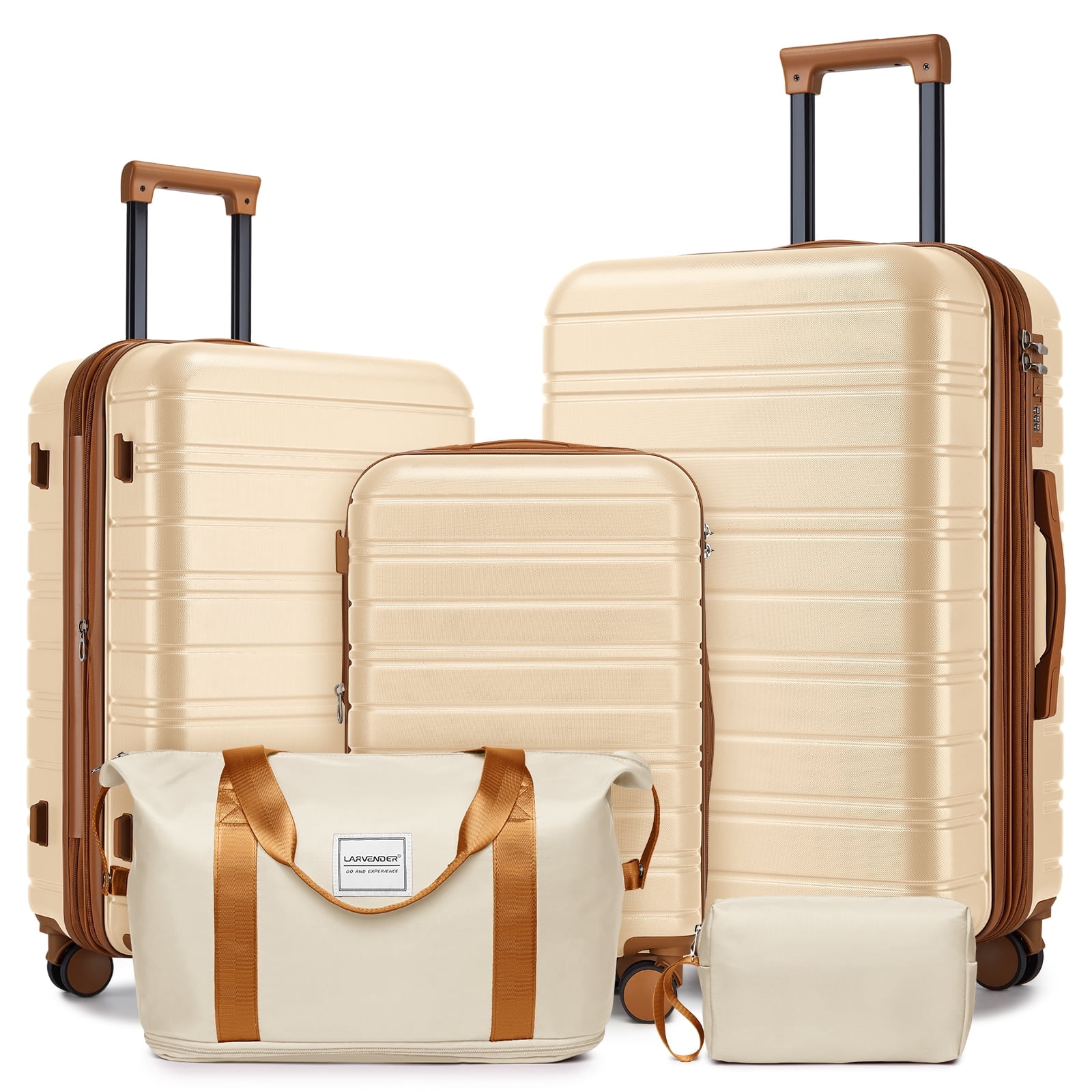 BBB  3箱セット 3 Piece Luggage Sets,Expandable ABS Lightweight Hardshell Spinner