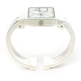 thumbnail image 4 of Silver Square Dial with Oversized Hours, Stitch Style Bangle Cuff Watch for Women, 4 of 4