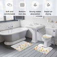 thumbnail image 6 of Country Daisy Bathroom Rugs Set Wildflowers Butterfly Retro Farm Botanical Non Slip Absorbent Soft Bath Mats 3 Piece Set with Bathroom Rug, U-Shaped Floor Mat, Toilet Seat Cover Large Size, 6 of 9