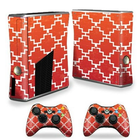 MightySkins XBOX360S-Cross Hatch Skin Decal Wrap Cover for Xbox 360 S Slim Plus 2 Controllers - Cross Hatch Each Microsoft Xbox 360 S Slim Skin kit is printed with super-high resolution graphics with a ultra finish. All skins are protected with MightyShield. This laminate protects from scratching  fading  peeling and most importantly leaves no sticky mess guaranteed. Our patented advanced air-release vinyl guarantees a perfect installation everytime. When you are ready to change your skin removal is a snap  no sticky mess or gooey residue for over 4 years. This is a 8 piece vinyl skin kit. It covers the Microsoft Xbox 360 S Slim console and 2 controllers. You can t go wrong with a MightySkin. Features Skin Decal Wrap Cover for Xbox 360 S Slim Plus 2 Controllers Microsoft Xbox 360 S decal skin Microsoft Xbox 360 S case Microsoft Xbox 360 S skin Microsoft Xbox 360 S cover Microsoft Xbox 360 S decal Add style to your Microsoft Xbox 360 S Slim Quick and easy to apply Protect your Microsoft Xbox 360 S Slim from dings and scratchesSpecifications Design: Cross Hatch Compatible Brand: Microsoft Compatible Model: Xbox 360 Slim Console - SKU: VSNS60566