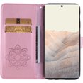 thumbnail image 2 of Case for Google Pixel 6 Pro with Credit Cards Pocket, Glitter Bling Diamond PU Leather Wallet Phone Case with Wsrist String Flip Cover for Google Pixel 6 Pro Owl Rose Gold, 2 of 7