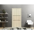 thumbnail image 5 of Sliding Closet Bi-fold Doors 64 x 96 inches | Planum 0014 Natural Veneer with Frosted Glass | Sturdy Tracks Moldings Trims Hardware Set | Wood Solid Bedroom Wardrobe Doors, 5 of 6