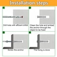 thumbnail image 3 of Clips de pared hacia abajo: 30 juegos de soportes de alambre para estantes, clips de bucle, clips para estantes de armario, clip de pared posterior para estante de alambre, clips incluidos, tornillos, 3 of 7