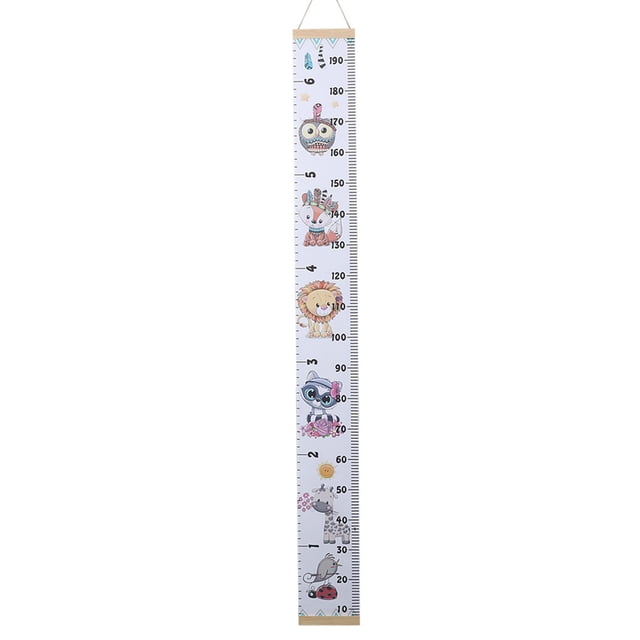 Tabla de medidas de crecimiento de altura para niños Patrón de dibujos animados Regla para colgar en la pared Pegatina Decoración del hogar Tipo 6 Yuarrent HA001099-04