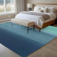 thumbnail image 4 of Teal Blue Ombre Area Rugs 5'x7', Washable Small Throw Rugs for Laundry Room Playroom, Modern Abstract Art Texture Indoor Outdoor Rug Non-Slip Low Pile Carpet Runner Reversible Floor Mats, 4 of 8