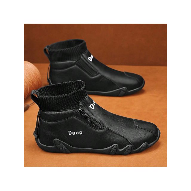 New Winter Boots For Men, High-Top, Waterproof Leather Surface, Soft And Comfortable, Wear-Resistant, Easy To Wear, Suitable For Outdoor Activities, C