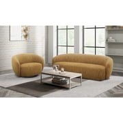 Divani Casa Norris - Modern Mustard Fabric Sofa