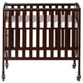 Dream On Me Birch 3in1 Folding Portable Mini Crib, Espresso