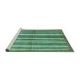 thumbnail image 2 of Ahgly Company Machine Washable Indoor Rectangle Abstract Turquoise Blue Modern Area Rugs, 3' x 5', 2 of 4
