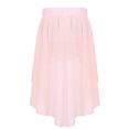 thumbnail image 2 of Kids Girls' Solid Color High-Low Chiffon Skirt Ballet Latin Lyrical Dance Basic Active Skirt Pink 14, 2 of 7