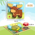 thumbnail image 6 of LotFancy Wooden Puzzles for Toddlers 1-3, 8 Pack Animal Toddler Puzzles, Montessori Toys, 6 of 8
