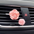 thumbnail image 3 of OUNONA 1 Pair Pink Car Fragrance Rose Synthetic Resin Practical Air Freshener for Girls, 3 of 5