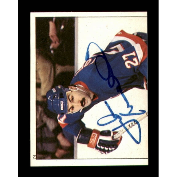 John Tonelli Autographed 1983-84 Topps Stickers Card #74 New York Islanders SKU #251492