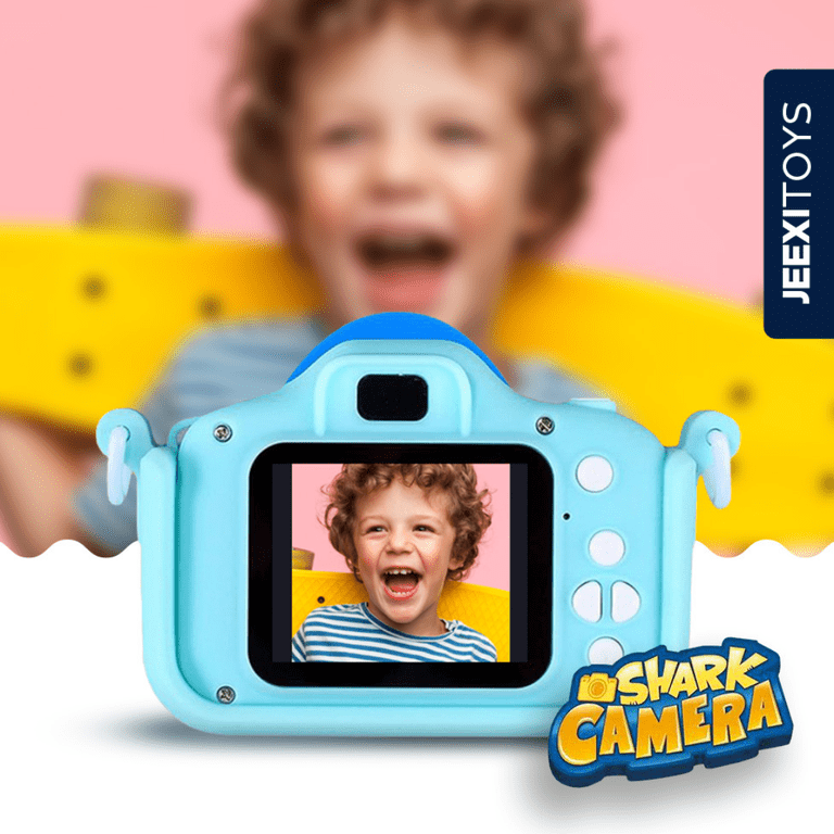 JEEXI Shark-Themed Kids Camera, Photo Upgrade, Selfie Digital