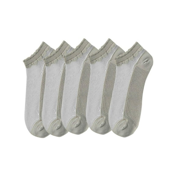 Womens Socks Solid Color Shallow Mouth Ventilate Sweat Absorbing