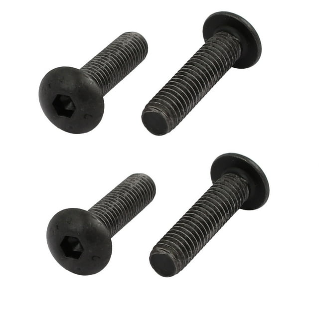 Unique Bargains 4pcs M5x20mm 10.9 Grade Hex Socket Reverse Left Hand Thread Screw Bolt Black