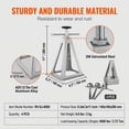 thumbnail image 3 of 4-Pack Aluminum RV Stabilizer Jacks, 6000 lbs Capacity Stack Jacks, Adjustable 11"-17" Single Screw for Travel Trailer, Camper, 3 of 5
