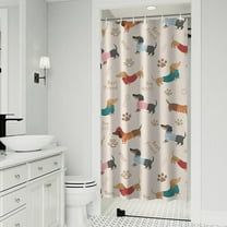Dachshund Shower Curtain 36"x72" ,Bathroom Decorative Shower Curtains Set with 12 Hooks,Modern Waterproof Washable Shower Curtain