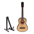thumbnail image 2 of Exquisita guitarra de madera en miniatura con estuche y soporte 18 cm 7.08in, 2 of 9