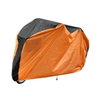 Uxcell Bike Cover Waterproof Outdoor 75" Polyester Anti Dust Rain Wind Snow Bicycle Covers with Lock Holes, Black Orange